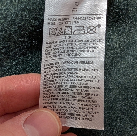 Old Navy Mens Boucle Sherpa Quarter Snap Pullover Sweater Green XL - Picture 4 of 6